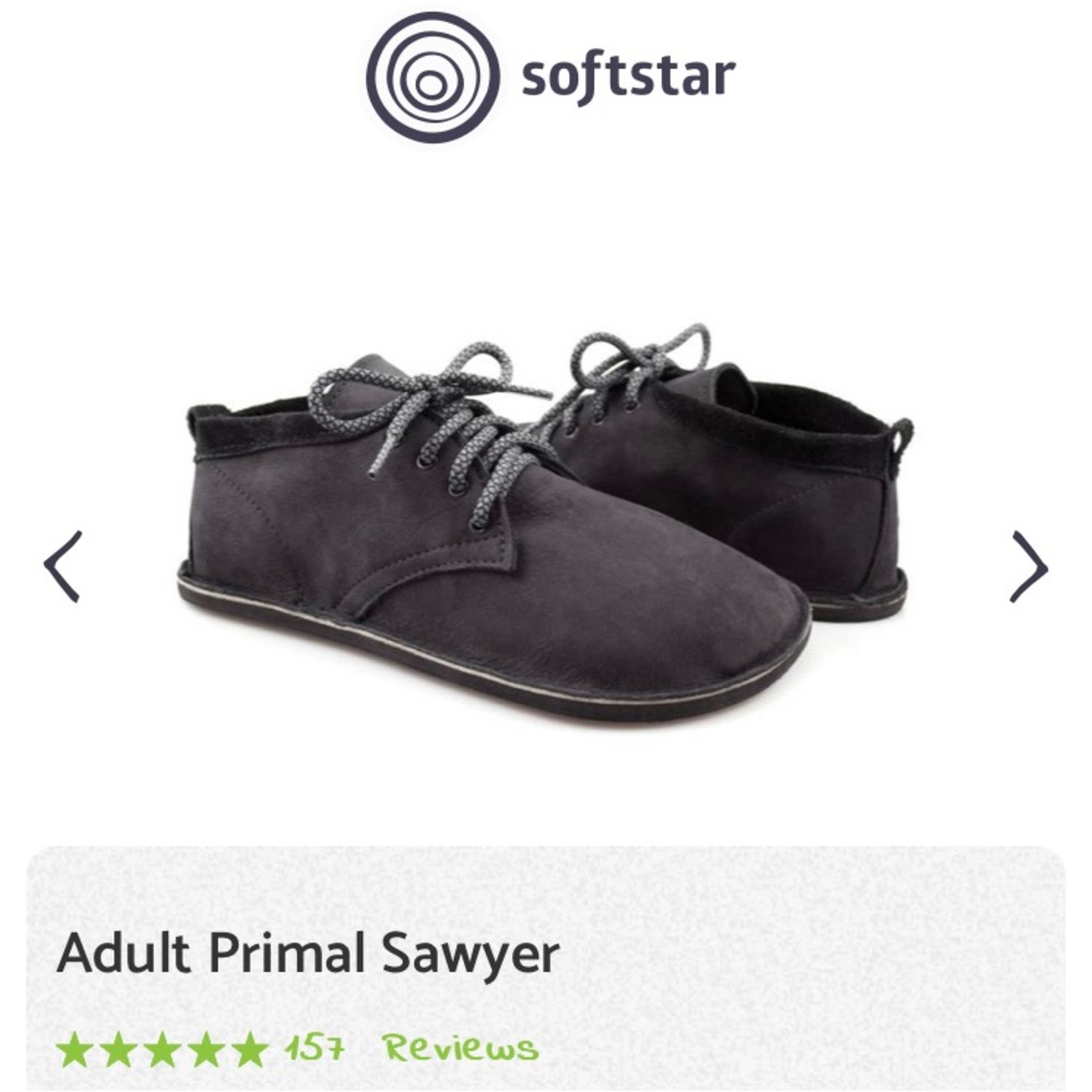 Softstar Primal Sawyer, barefoot- unisex size 8 wide (men 7.5-8, women 8.5-9)